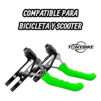 Manetas de freno TONYBIKESGDL con puños de silicona verde brillante para bicicleta y scooter