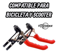 Manetas de freno TONYBIKESGDL con puños rojos de silicona para bicicleta y scooter, diseño ergonómico y resistente.