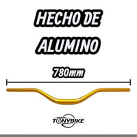 Manillar de bicicleta de montaña TONYBIKESGDL de aluminio dorado de 780 mm para mayor control y rendimiento en MTB