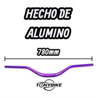 Manillar de bicicleta de montaña TONYBIKESGDL de aluminio morado de 780 mm para mayor control en senderos técnicos