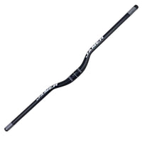 Manillar de bicicleta de montaña TONYBIKESGDL de aluminio negro mate, 820mm de largo con diseño ergonómico resistente.