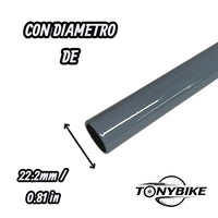 Manillar de bicicleta BMX TONYBIKESGDL de acero gris con diámetro de 22.2 mm para mayor resistencia y control