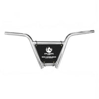 Manillar de BMX TONYBIKESGDL plateado de aluminio con barra transversal reforzada y protector central negro