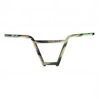 Manillar profesional TONYBIKESGDL para BMX con diseño de camuflaje militar, fabricado en metal resistente y ergonómico.