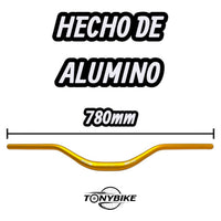 Manillar de bicicleta de montaña TONYBIKESGDL de aluminio dorado, diseño ergonómico de 780mm para MTB y enduro.