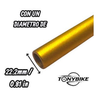 Extremo de manillar de bicicleta de montaña TONYBIKESGDL en aluminio dorado con diámetro de 22.2 mm para MTB