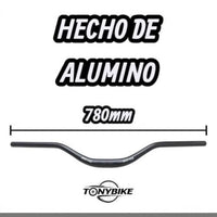 Manubrio TONYBIKESGDL de aluminio negro mate para bicicleta de montaña de 780 mm de longitud