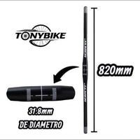 Manubrio recto de aluminio negro mate TONYBIKESGDL de 820mm con diámetro central de 31.8mm para bicicleta de montaña.