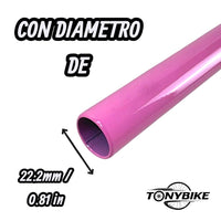 Manubrio para bicicleta BMX TONYBIKESGDL de color rosa brillante con diámetro de 22.2 mm para mayor resistencia.