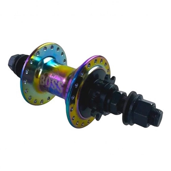 MAZA TRASERA BMX ALUMINIO 36H "GORILA" MODELO BOSS EJE 14MM 9 DIENTES TORNASOL