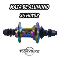 Maza trasera de aluminio TONYBIKESGDL con acabado tornasol, 36 hoyos y driver de 9 dientes para bicicleta.