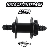 Maza delantera de acero TONYBIKESGDL en color negro con 36 orificios para bicicleta