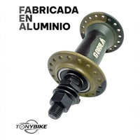 Maza delantera Gorilla de TONYBIKESGDL en aluminio verde militar y negro, 36 agujeros para bicicleta BMX