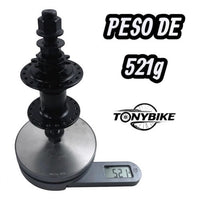 Maza trasera Boss de aluminio negro mate para bicicleta de TONYBIKESGDL con 36 hoyos y piñón de 9 dientes