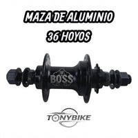 Maza trasera Boss de aluminio negro mate para bicicleta de montaña TONYBIKESGDL con 36 hoyos y piñón de 9 dientes.