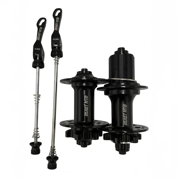 JUEGO DE MAZAS PARA CASSETTE FRENO DE DISCO BEAST MTB LYNX SELLADAS 7 A 12 PASOS 6T 36H NEGRO