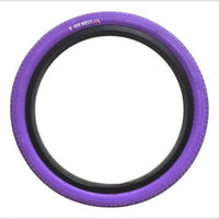 Neumático de bicicleta TONYBIKESGDL de 20 pulgadas en color morado vibrante para BMX con banda de rodadura resistente