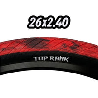 Neumáticos rojos de alto rendimiento TONYBIKESGDL Top Rank para bicicleta BMX con patrón de tracción dinámico