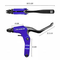 Palancas de freno Jamer para bicicleta TONYBIKESGDL en color azul con diseño ergonómico y medidas técnicas detalladas