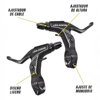 Par de palancas de freno negras TONYBIKESGDL Jamer con ajustador de cable y altura para bicicleta