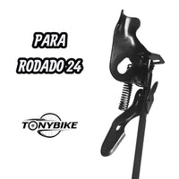 Pata de apoyo lateral TONYBIKESGDL de acero negro para bicicleta rodado 24 con mecanismo de resorte reforzado