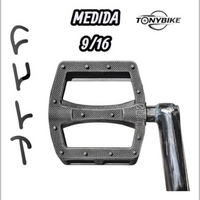 Pedales de bicicleta Cult negros de nylon con pines de agarre para TONYBIKESGDL, medida 9/16 para BMX y uso urbano.