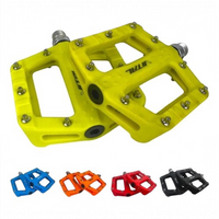 Pedales de plataforma de nylon TONYBIKESGDL en color amarillo con pines metálicos para MTB y ciclismo urbano