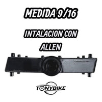 Pedales de plataforma TONYBIKESGDL de aluminio negro para MTB con pines de tracción y montaje con llave Allen