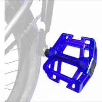 Pedales de plataforma GORILA de TONYBIKESGDL en polímero azul translúcido con diseño ergonómico y agarre superior.