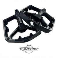 Pedales de plataforma TONYBIKESGDL de aluminio negro mate para MTB con pines de tracción para mayor agarre