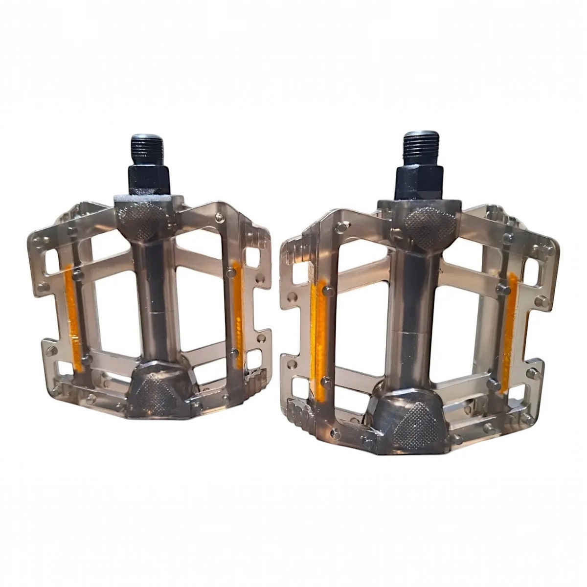 PEDAL 9/16 "GORILA" DE POLICARBONATO FREESTYLE MOD. "KAIZER" TRANSPARENTE, HUMO