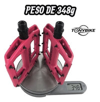 Pedales de plataforma TONYBIKESGDL color rosa para bicicleta BMX y MTB con pines de agarre y peso de 348 gramos
