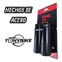 Par de pegs de acero negro mate para bicicleta BMX marca TONYBIKESGDL con superficie texturizada para mejor agarre