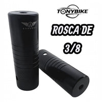 Par de pegs para bicicleta BMX TONYBIKESGDL de acero negro mate con rosca de 3/8 y superficie texturizada