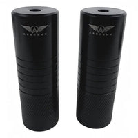 Par de pegs para bicicleta BMX TONYBIKESGDL de acero negro mate con superficie texturizada y rosca de 3/8