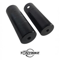 Par de pegs negros TONYBIKESGDL de 110 mm para bicicleta BMX con superficie antideslizante y rosca de 3/8