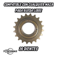 Piñón libre Nitro de 20 dientes para bicicleta de TONYBIKESGDL, componente metálico resistente para transmisión.