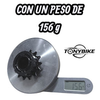 Piñón libre TONYBIKESGDL de 14 dientes en acero negro, pesando 156 gramos para transmisión de bicicleta eficiente.