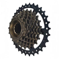 Piñón de rosca TONYBIKESGDL de 7 velocidades con acabado en negro y bronce para bicicleta