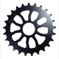 Plato de transmisión TONYBIKESGDL de acero negro mate con diseño aligerado para bicicleta de montaña