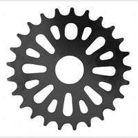 Plato de transmisión TONYBIKESGDL para bicicleta, fabricado en acero negro mate con diseño aligerado de alta precisión.