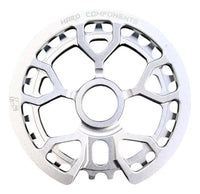 Plato BMX Hard Components de 25 dientes en aluminio mecanizado color plata, diseño calado ligero de TONYBIKESGDL