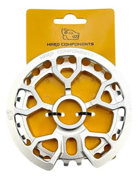 Plato de aluminio Hard Components de 25 dientes para bicicleta BMX, diseño calado plateado de TONYBIKESGDL