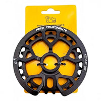 Plato BMX Hard Components de 25 dientes en aluminio negro mate, diseño mecanizado resistente para TONYBIKESGDL