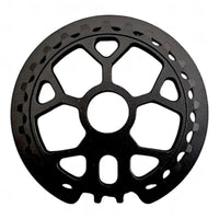 Plato de bicicleta BMX TONYBIKESGDL Hard Components de 25 dientes en aluminio negro mate con diseño mecanizado