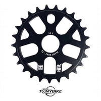 Plato de bicicleta BMX TONYBIKESGDL de 25 dientes, fabricado en aluminio negro mate 6061-T6 de alta resistencia.