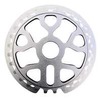 Plato BMX TONYBIKESGDL Hard Components de 25 dientes en aluminio plateado con diseño calado mecanizado CNC