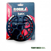 Plato para bicicleta BMX Gorila de aluminio negro mate con diseño mecanizado de alta resistencia de TONYBIKESGDL
