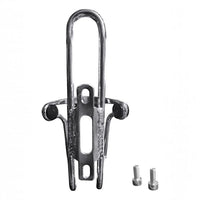 Portabidón TONYBIKESGDL de acero cromado brillante con tornillos, ideal para bicicletas de montaña y carretera.
