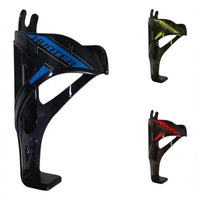 Portabidón TONYBIKESGDL Hunter de plástico negro con detalles en azul, amarillo y rojo para bicicletas de ciclismo.